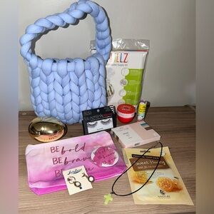 Woven Braided Handbag Filled As Giftable Set (Teen Bag 2)